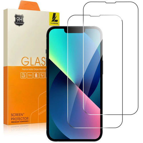 LAJABONI 2Pcs For iPhone 13 mini HD Clear Screen Protector Anti-Explosion 2.5D Arc Edge Not Complete Covering Tempered Glass Screen Film - Transparent - 1