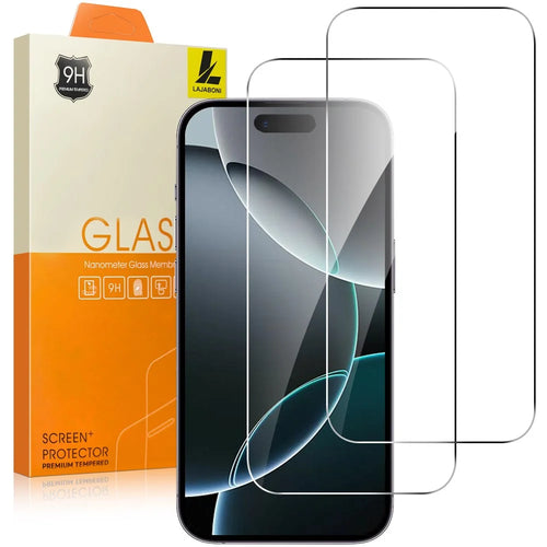 LAJABONI 2Pcs For iPhone 17 HD Clear Screen Protector Anti-Explosion 2.5D Arc Edge Not Complete Covering Tempered Glass Screen Film - Transparent - 1