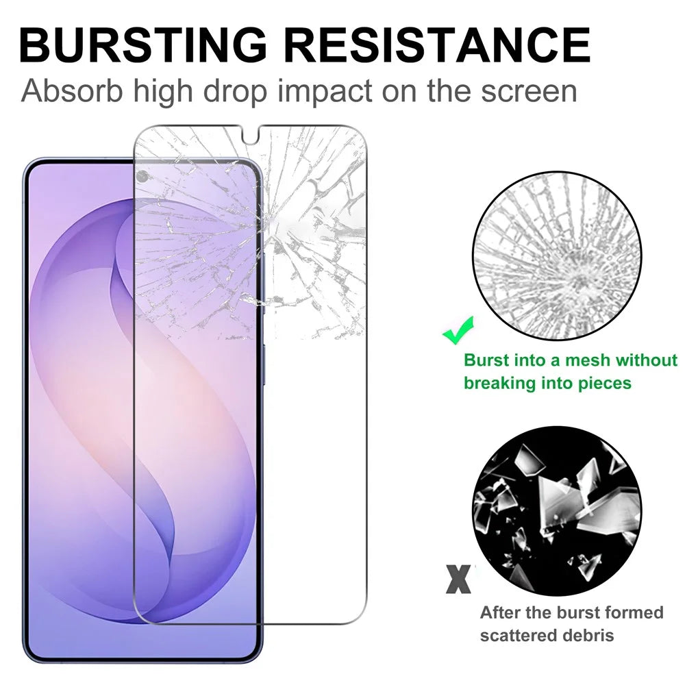 LAJABONI 2Pcs For Samsung Galaxy S24+ HD Clear Screen Protector Anti-Explosion 2.5D Arc Edge Not Complete Covering Tempered Glass Screen Film - Transparent - 4