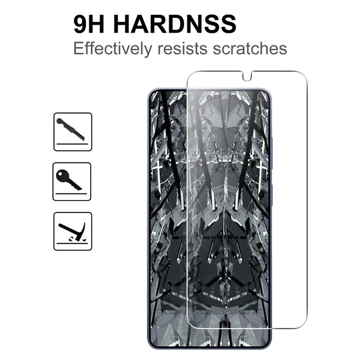 LAJABONI 2Pcs For Samsung Galaxy S25 HD Clear Screen Protector Anti-Explosion 2.5D Arc Edge Not Complete Covering Tempered Glass Screen Film - Transparent - 3