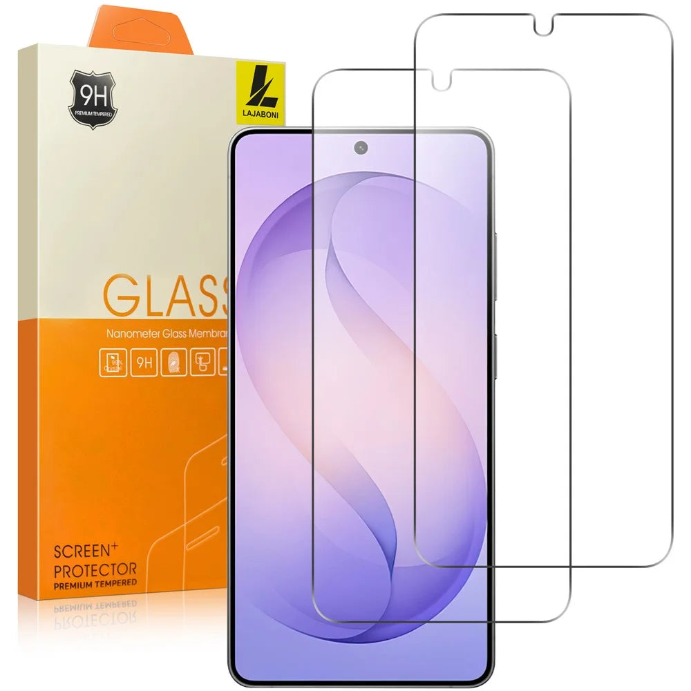 LAJABONI 2Pcs For Samsung Galaxy S25 Ultra HD Clear Screen Protector Anti-Explosion 2.5D Arc Edge Not Complete Covering Tempered Glass Screen Film - Transparent - 1