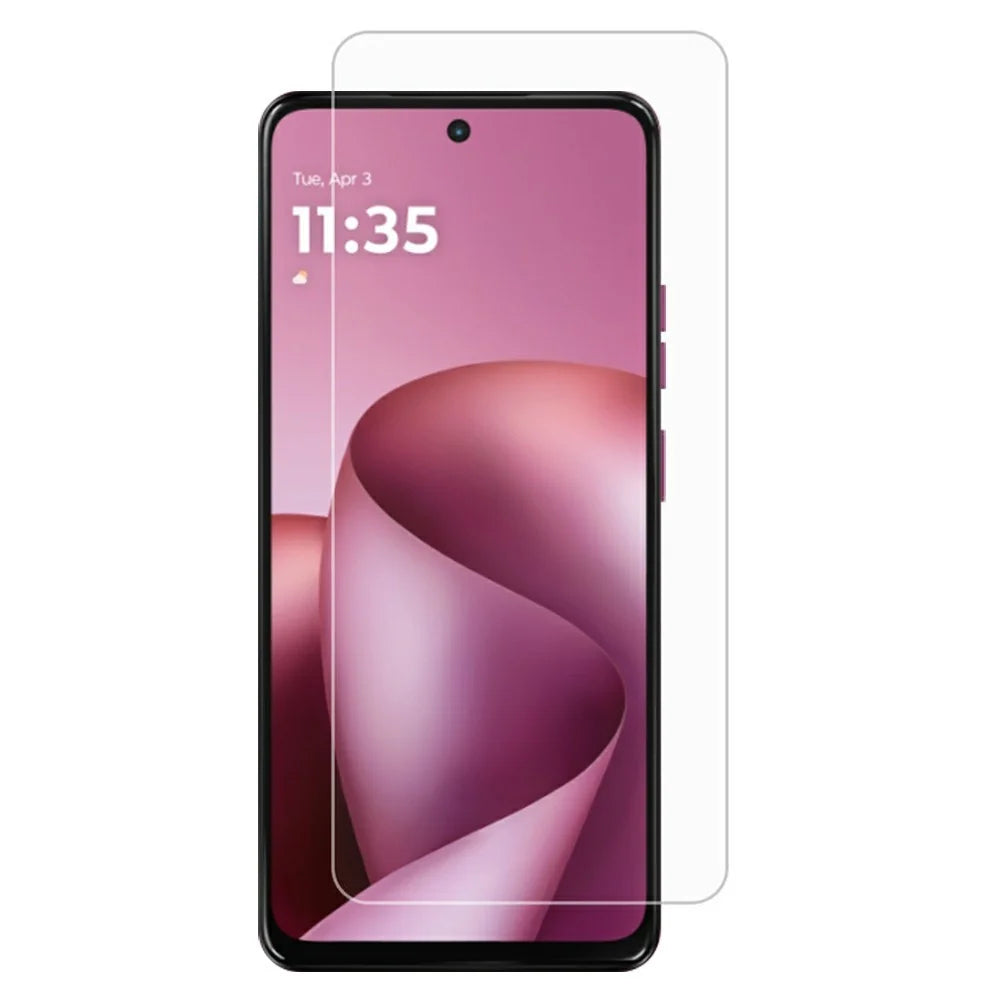 For Motorola Moto G47 5G Screen Protector 0.3mm Arc Edge Tempered Glass Film, Not Complete Coverage - Transparent - 1