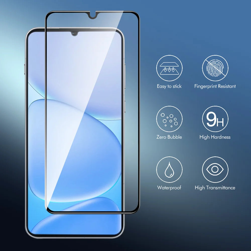 HAT PRINCE for Realme Note 80 4G ENKAY  2Pcs Screen Protector 9H Silk Printing 0.26mm Full Glue Full Coverage Tempered Glass Film - Transparent - 2