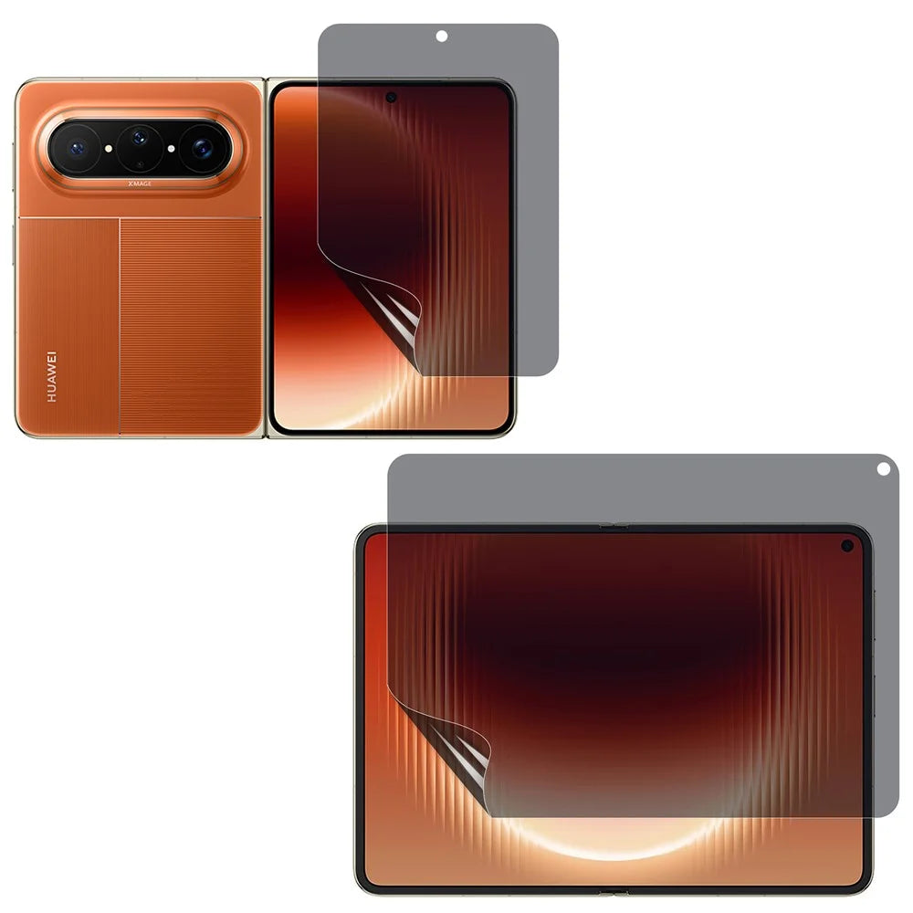 For Huawei Pura X Max Hydrogel Film Kit 180-Degree Anti-spy Front + Inner TPU Screen Protector - 1