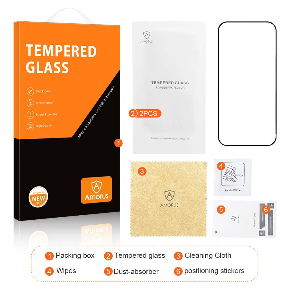AMORUS For Huawei Pura 90 Pro Full Screen Protector Anti-Shatter Full Glue Tempered Glass Film - Black - 7