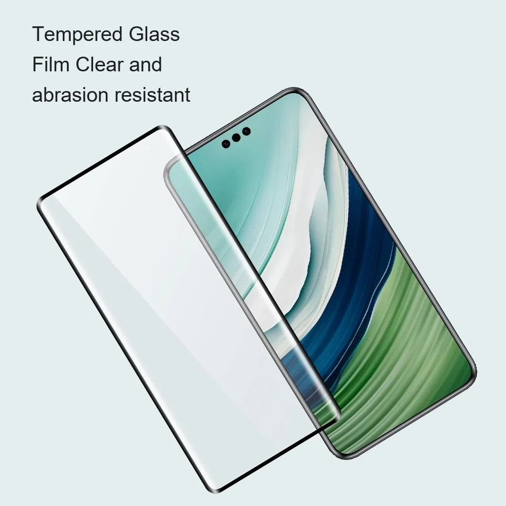 AMORUS 2Pcs For Huawei Pura 90 Pro Full Screen Protector Shatterproof Silk Printing Full Glue Tempered Glass Film - Black - 5