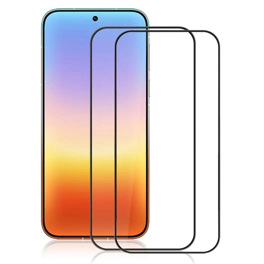 AMORUS 2Pcs For Huawei Pura 90 Pro Max Full Screen Protector Shatterproof Silk Printing Full Glue Tempered Glass Film - Black - 1
