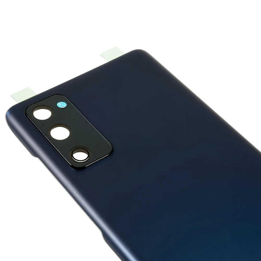 For Samsung Galaxy S20 FE 4G G780 / S20 FE 5G G781 Battery Housing with Adhesive Sticker + Camera Lens Cover - Dark Blue - 6