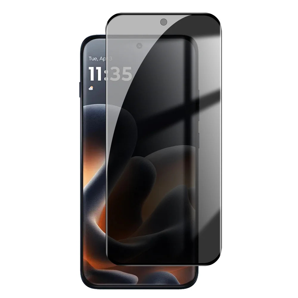 For Motorola Edge 70 Pro 5G Anti Spy Privacy Full Screen Protector Black Edge High Aluminium-silicon Glass Film - Black - 1