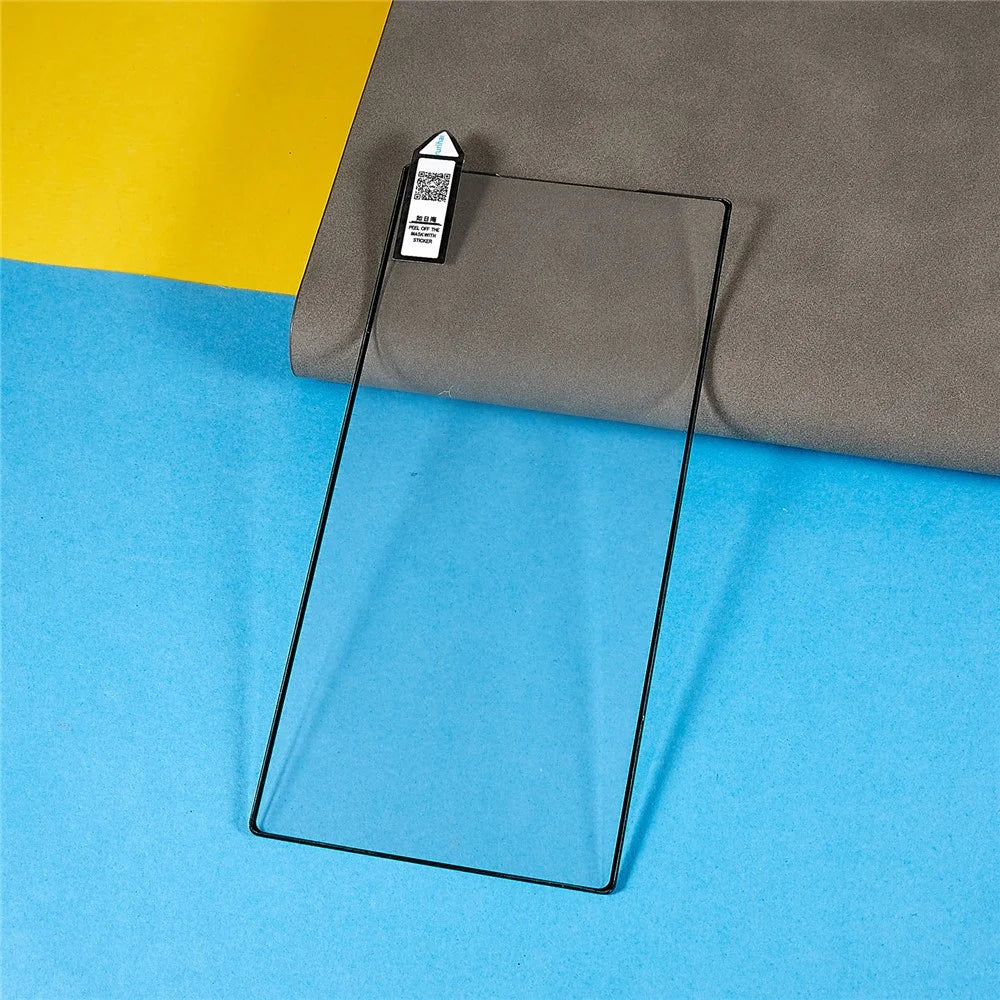 RURIHAI For Samsung Galaxy S23 Ultra AGC Glass Screen Protector HD 3D Curved Full Covering Full Glue Anti-scratch Film Support Fingerprint Unlock - 6