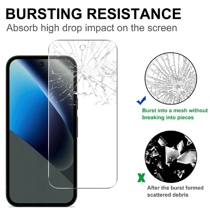 LAJABONI 2Pcs For Google Pixel 8a HD Clear Screen Protector Anti-Explosion 2.5D Arc Edge Not Complete Covering Tempered Glass Screen Film - Transparent - 4
