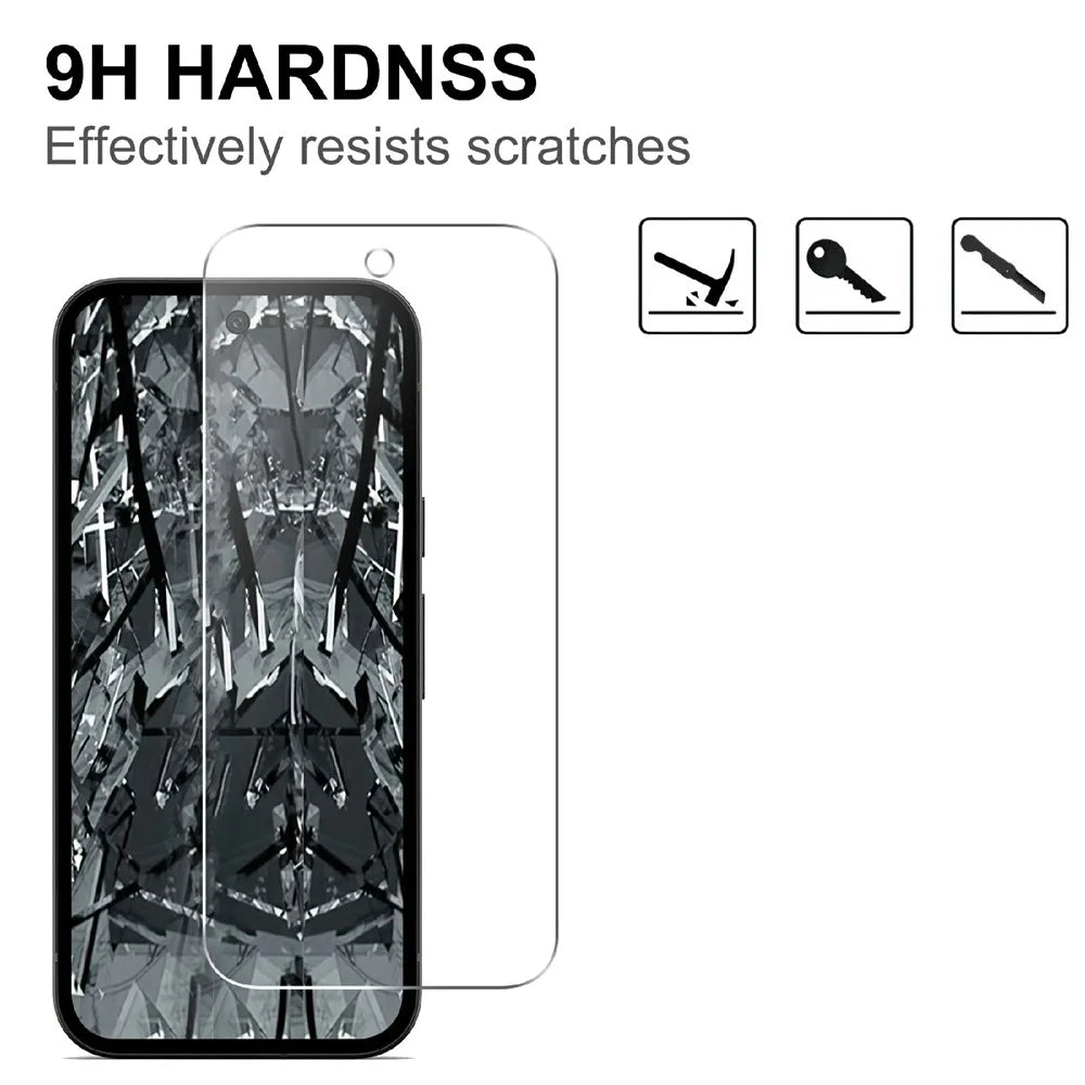 LAJABONI 2Pcs For Google Pixel 11 HD Clear Screen Protector Anti-Explosion 2.5D Arc Edge Not Complete Covering Tempered Glass Screen Film - Transparent - 3