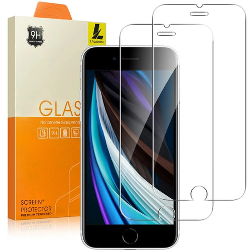 LAJABONI 2Pcs For iPhone SE (2020)  /  SE (2022)  /  8 4.7 inch  /  7 4.7 inch HD Clear Screen Protector Anti-Explosion 2.5D Arc Edge Not Complete Covering Tempered Glass Screen Film - Transparent - 1