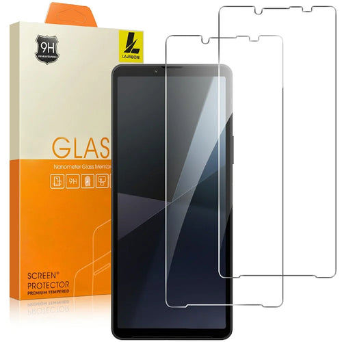 LAJABONI 2Pcs For Sony Xperia 10 III 5G HD Clear Screen Protector Anti-Explosion 2.5D Arc Edge Not Complete Covering Tempered Glass Screen Film - Transparent - 1
