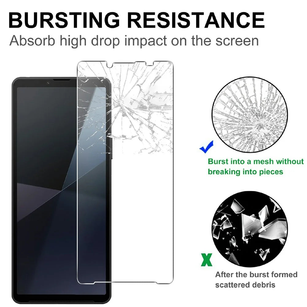 LAJABONI 2Pcs For Sony Xperia 10 V HD Clear Screen Protector Anti-Explosion 2.5D Arc Edge Not Complete Covering Tempered Glass Screen Film - Transparent - 4