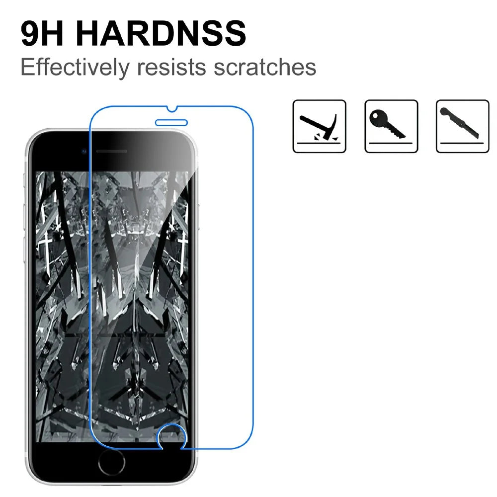 LAJABONI 2Pcs HD Clear Screen Protector For iPhone 7 4.7 inch  /  8 4.7 inch  /  SE (2022)  /  SE (2020) Anti-blue-ray Not Complete Covering Tempered Glass Screen Film - Transparent - 3