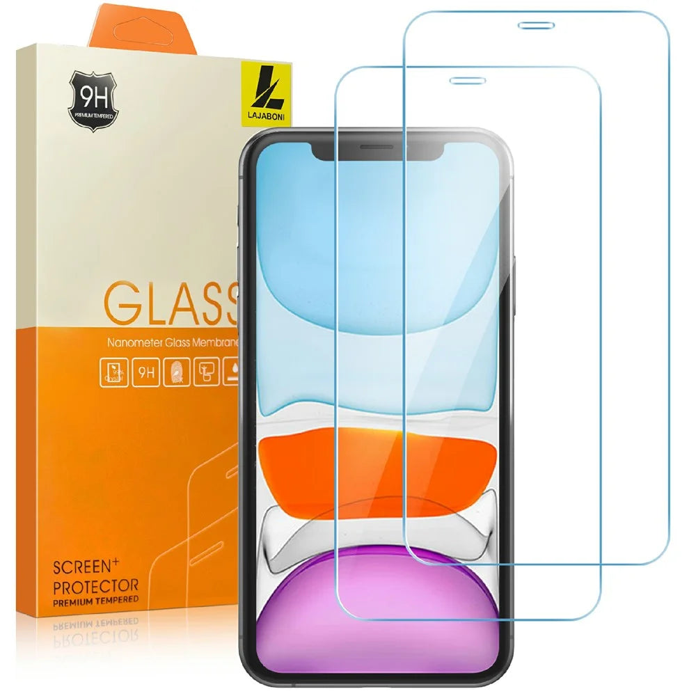 LAJABONI 2Pcs For iPhone 11 Pro HD Clear Screen Protector Anti-blue-ray Not Complete Covering Tempered Glass Screen Film - Transparent - 1