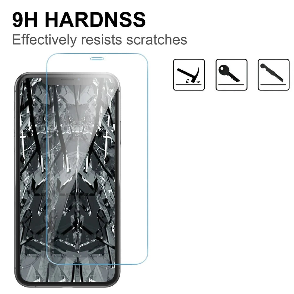 LAJABONI 2Pcs For iPhone 12 Pro Max HD Clear Screen Protector Anti-blue-ray Not Complete Covering Tempered Glass Screen Film - Transparent - 3