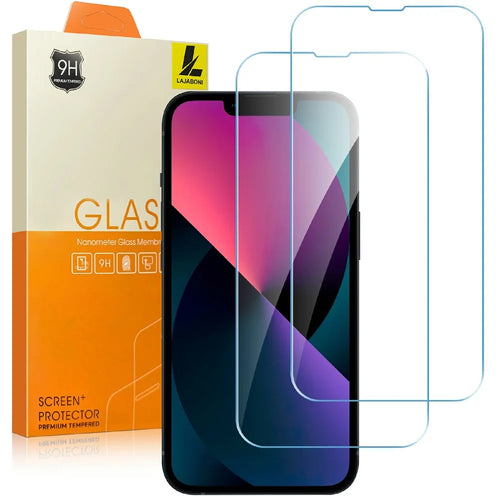 LAJABONI 2Pcs For iPhone 14 Plus HD Clear Screen Protector Anti-blue-ray Not Complete Covering Tempered Glass Screen Film - Transparent - 1