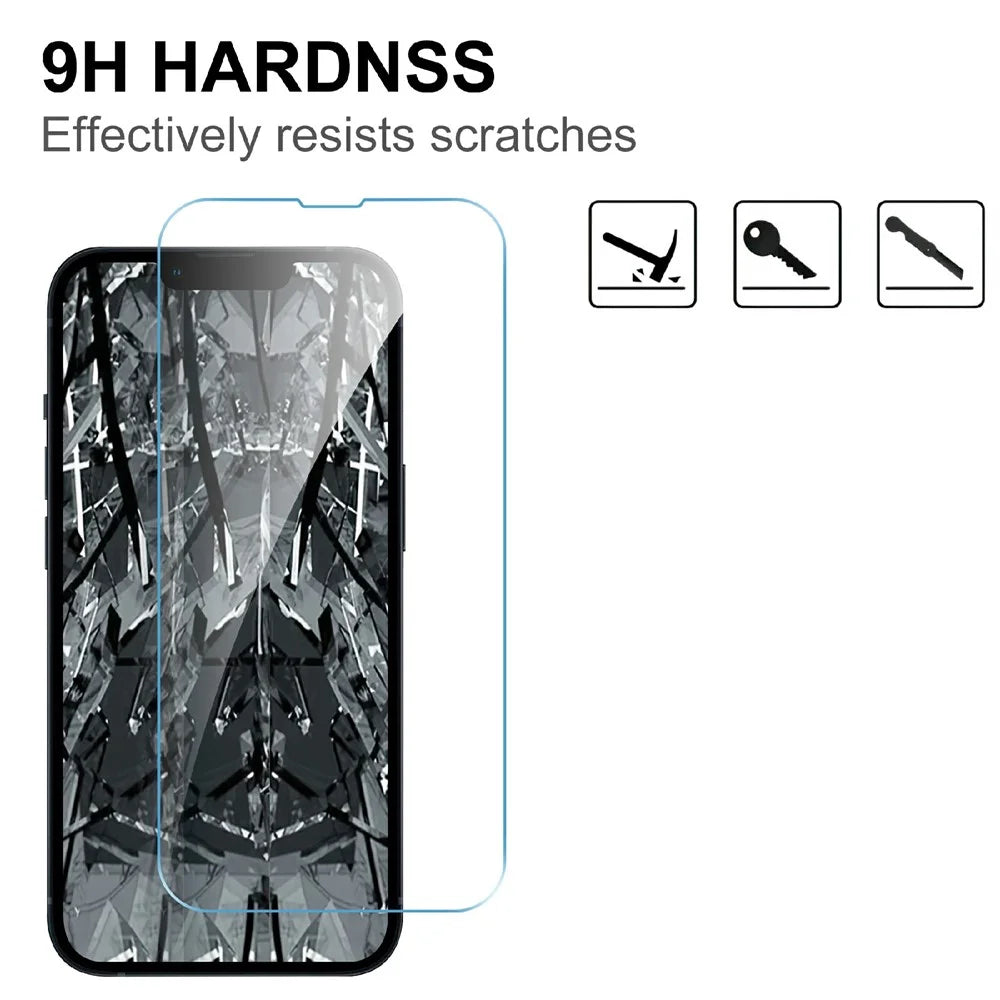 LAJABONI 2Pcs For iPhone 14 Pro HD Clear Screen Protector Anti-blue-ray Not Complete Covering Tempered Glass Screen Film - Transparent - 3