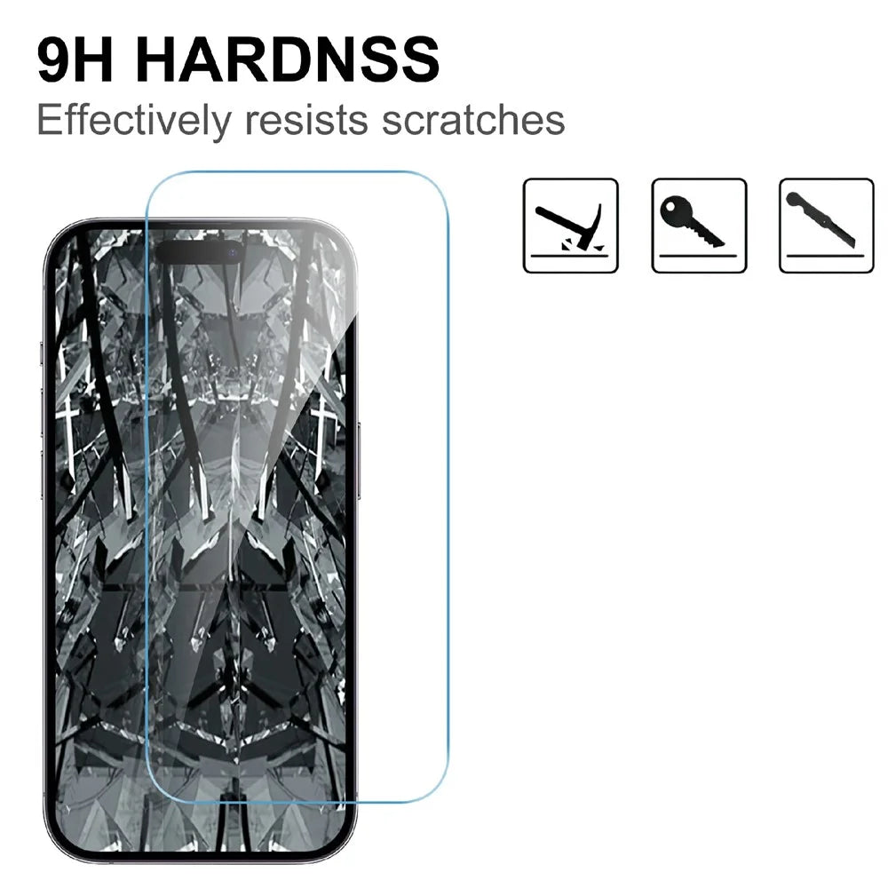 LAJABONI 2Pcs For iPhone 15 Plus HD Clear Screen Protector Anti-blue-ray Not Complete Covering Tempered Glass Screen Film - Transparent - 3