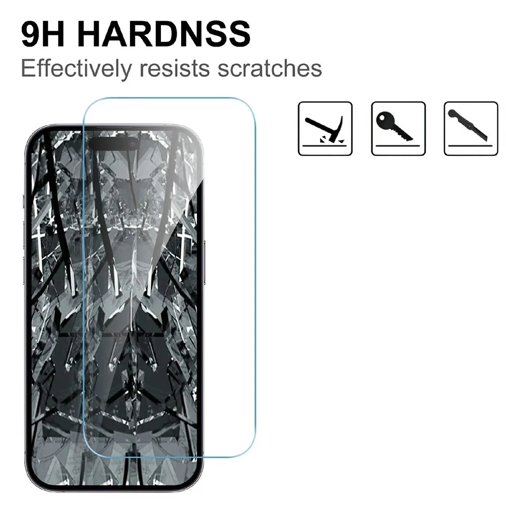 LAJABONI 2Pcs For iPhone 17 Pro Max HD Clear Screen Protector Anti-blue-ray Not Complete Covering Tempered Glass Screen Film - Transparent - 3