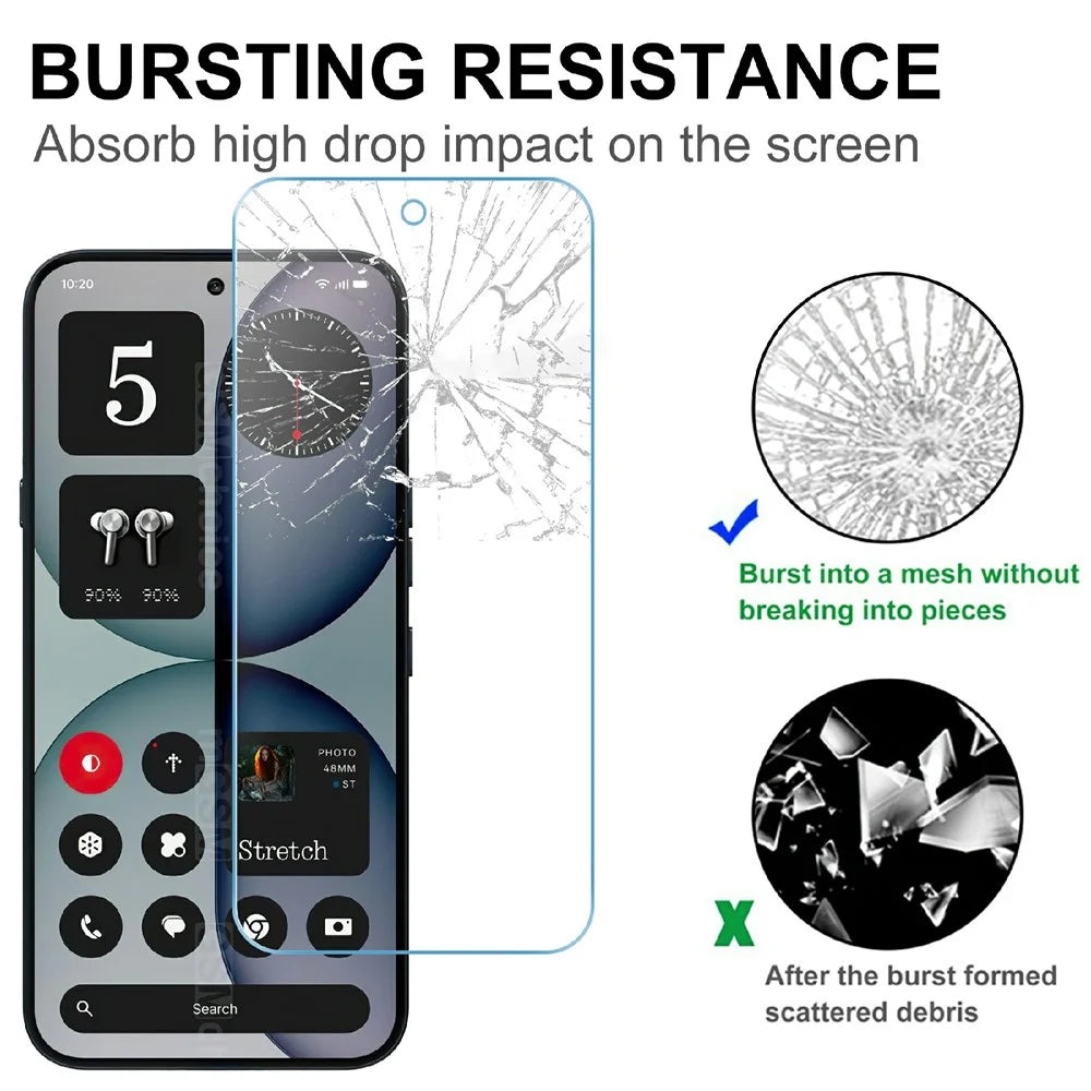 LAJABONI 2Pcs For Nothing Phone (3a) HD Clear Screen Protector Anti-blue-ray Not Complete Covering Tempered Glass Screen Film - Transparent - 4