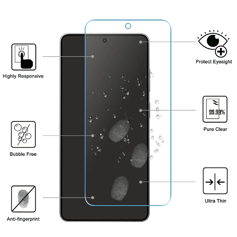 LAJABONI 2Pcs For Samsung Galaxy A06 4G HD Clear Screen Protector Anti-blue-ray Not Complete Covering Tempered Glass Screen Film - Transparent - 2