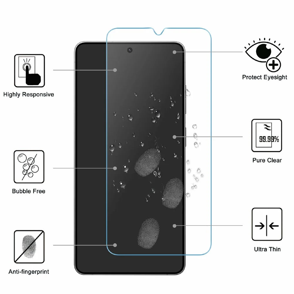 LAJABONI 2Pcs For Samsung Galaxy A26 5G HD Clear Screen Protector Anti-blue-ray Not Complete Covering Tempered Glass Screen Film - Transparent - 2