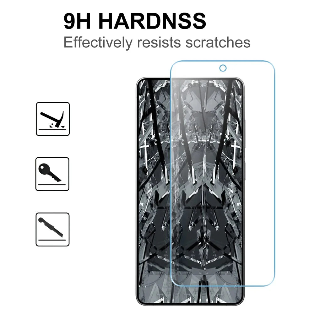 LAJABONI 2Pcs For Samsung Galaxy S24 HD Clear Screen Protector Anti-blue-ray Not Complete Covering Tempered Glass Screen Film - Transparent - 3