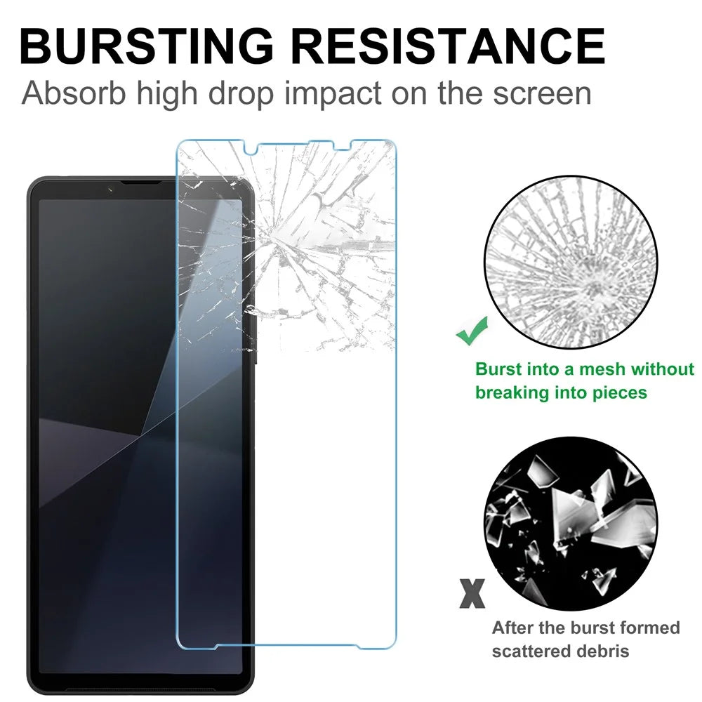 LAJABONI 2Pcs For Sony Xperia 10 IV 5G HD Clear Screen Protector Anti-blue-ray Not Complete Covering Tempered Glass Screen Film - Transparent - 4