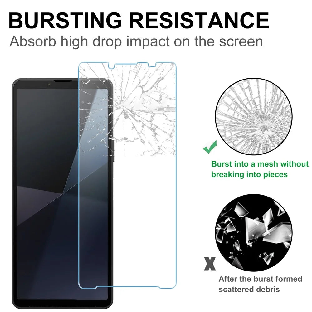 LAJABONI 2Pcs For Sony Xperia 10 VII HD Clear Screen Protector Anti-blue-ray Not Complete Covering Tempered Glass Screen Film - Transparent - 4
