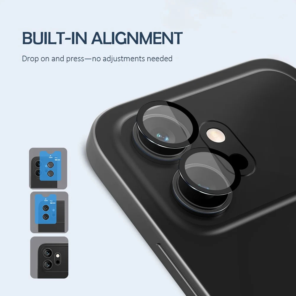 LEREACH 2Pcs for Honor 600 5G Tempered Glass Camera Lens Protector Ultra-thin Full Cover Invisible Lens Film - Transparent - 6