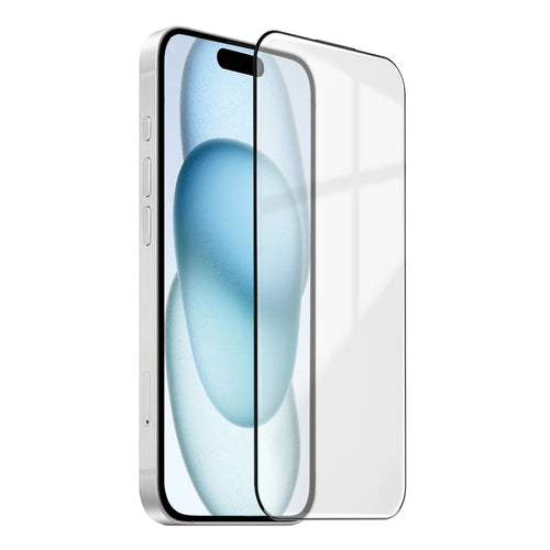 For iPhone 15 Corning Gorilla Glass Full Screen Protector 9H Hardness Anti-Fingerprint Silk Printing Film - Transparent - 1
