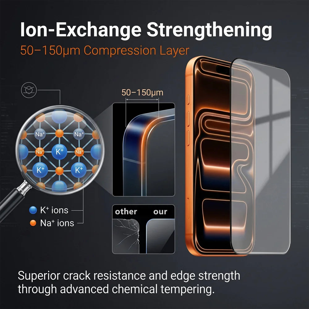 For iPhone 14 Corning Gorilla Glass Full Screen Protector 9H Hardness Anti-Fingerprint Silk Printing Film - Transparent - 3