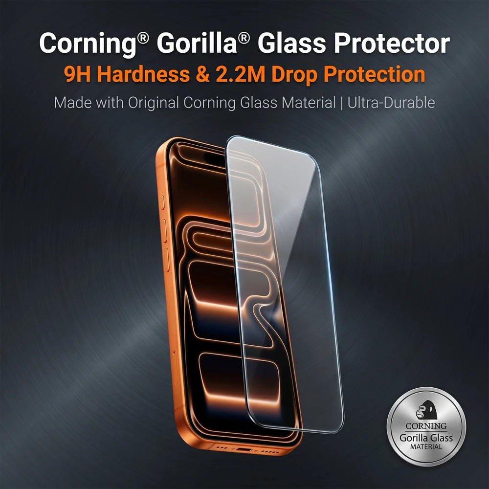 For iPhone 13 Pro Max Corning Gorilla Glass Full Screen Protector 9H Hardness Anti-Fingerprint Silk Printing Film - Transparent - 4