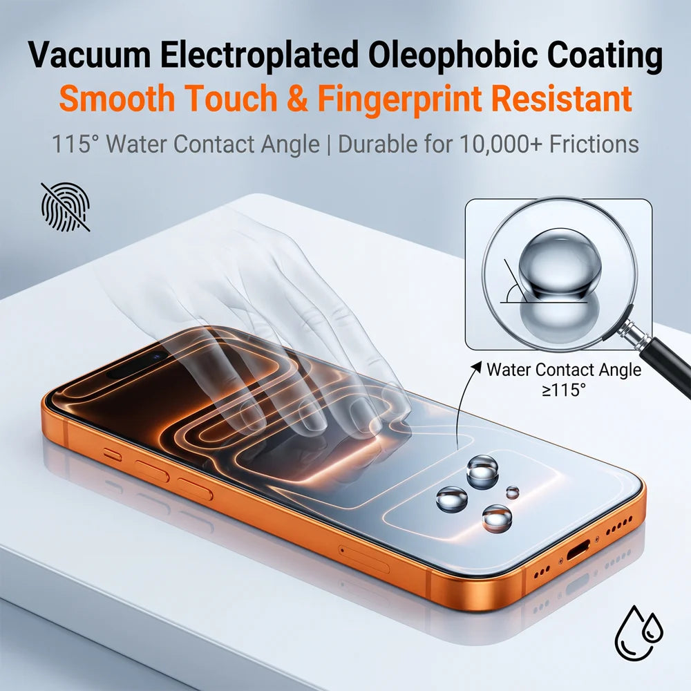 For iPhone 13 Pro Max Corning Gorilla Glass Full Screen Protector 9H Hardness Anti-Fingerprint Silk Printing Film - Transparent - 5