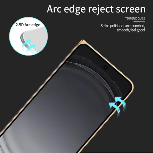 PINWUYO for Oppo Find N6 5G Tempered Glass Film  JK Series-2 9H Full Glue Full Screen Protector - Black - 2