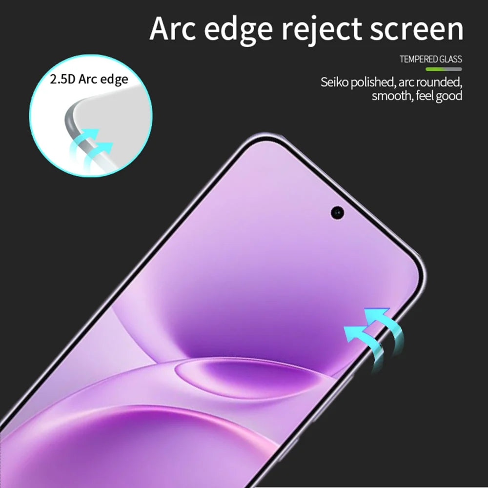 PINWUYO for vivo V70 FE 5G Tempered Glass Film  JK Series-2 9H Full Glue Full Screen Protector - Black - 2
