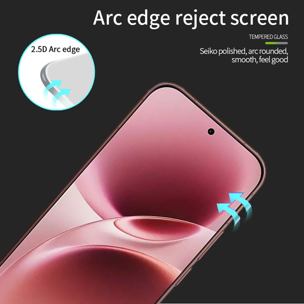 PINWUYO for vivo V70 Elite 5G / vivo V70 5G Tempered Glass Film  JK Series-2 9H Full Glue Full Screen Protector - Black - 2