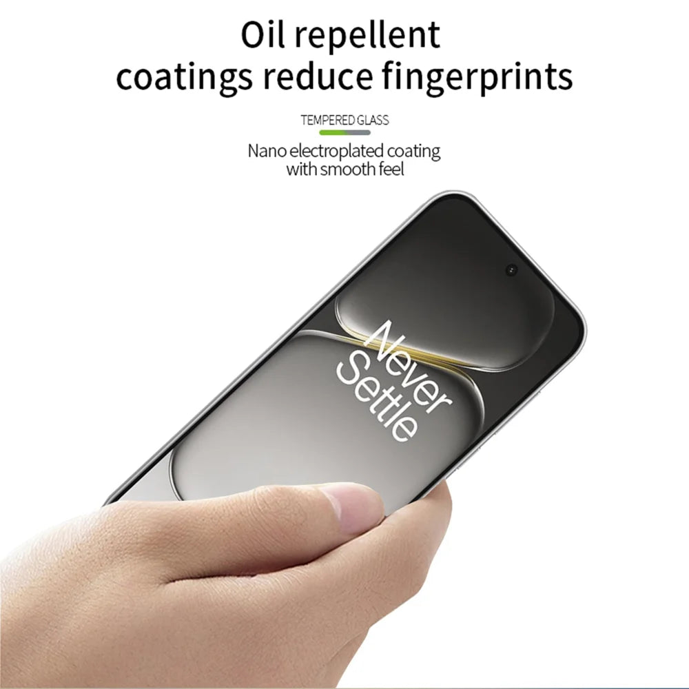 PINWUYO Tempered Glass Film for OnePlus Nord CE6 5G / Nord 6 5G / Turbo 6V 5G / Turbo 6 5G JK Series-2 9H Full Glue Full Screen Protector - Black - 4
