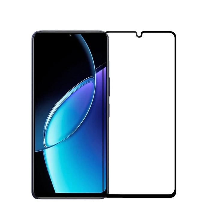 MOFI for vivo Y60 5G Screen Protector 9H Full Glue Full Coverage High Aluminum-Silicon Glass Film - Black - 1