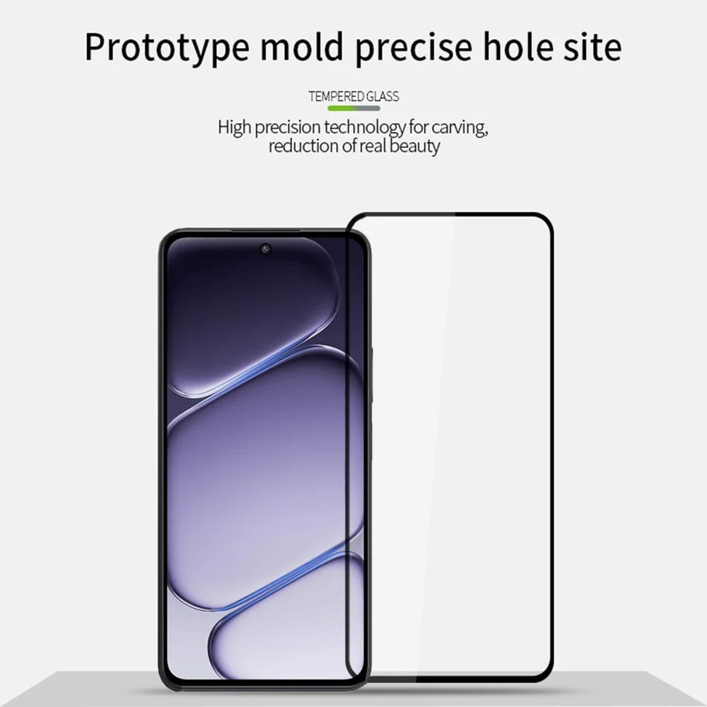 MOFI for OnePlus Nord CE6 Lite 5G Screen Protector 9H Full Glue Full Coverage High Aluminum-Silicon Glass Film - Black - 3