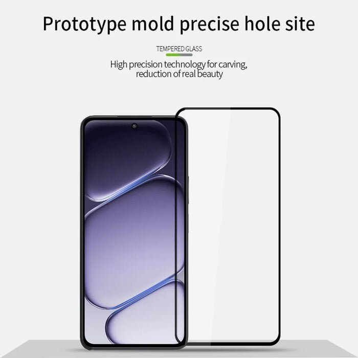 MOFI for OnePlus Nord CE6 Lite 5G Screen Protector 9H Full Glue Full Coverage High Aluminum-Silicon Glass Film - Black - 3