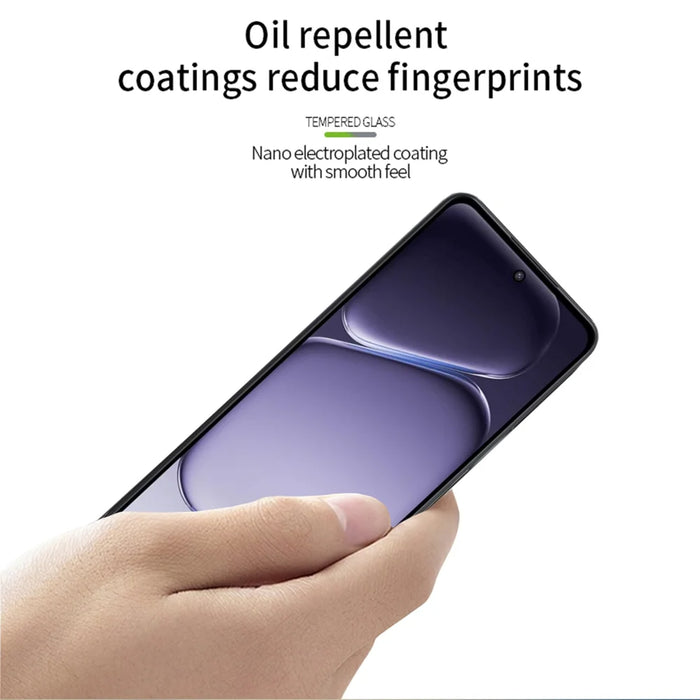 MOFI for OnePlus Nord CE6 Lite 5G Screen Protector 9H Full Glue Full Coverage High Aluminum-Silicon Glass Film - Black - 4