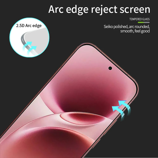 MOFI for vivo V70 Elite 5G / vivo V70 5G Screen Protector 9H Full Glue Full Coverage High Aluminum-Silicon Glass Film - Black - 2