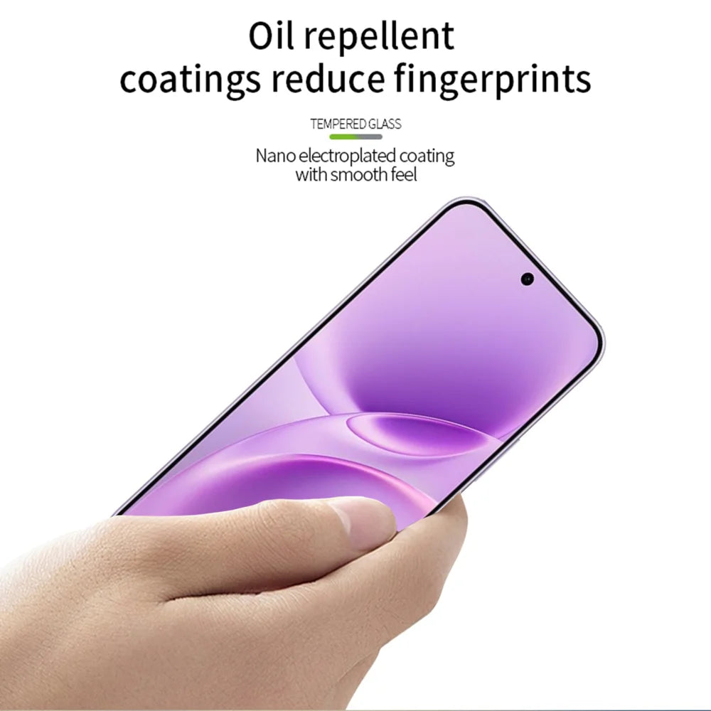 MOFI for vivo V70 FE 5G Screen Protector 9H Full Glue Full Coverage High Aluminum-Silicon Glass Film - Black - 4