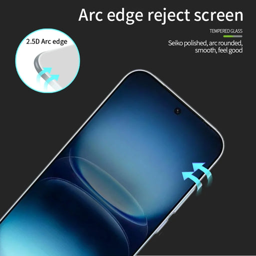 MOFI for vivo iQOO 15R Screen Protector 9H Full Glue Full Coverage High Aluminum-Silicon Glass Film - Black - 2