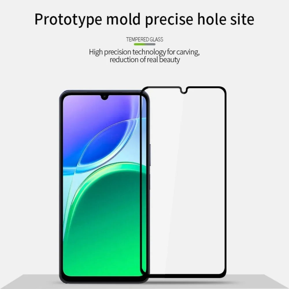 MOFI for vivo Y05 4G /  vivo Y11 5G / vivo Y21 5G (2026) Screen Protector 9H Full Glue Full Coverage High Aluminum-Silicon Glass Film - Black - 3