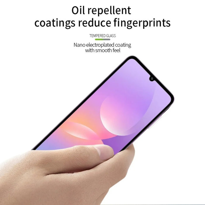 MOFI for Samsung Galaxy M17e 5G Screen Protector 9H Full Glue Full Coverage High Aluminum-Silicon Glass Film - Black - 4
